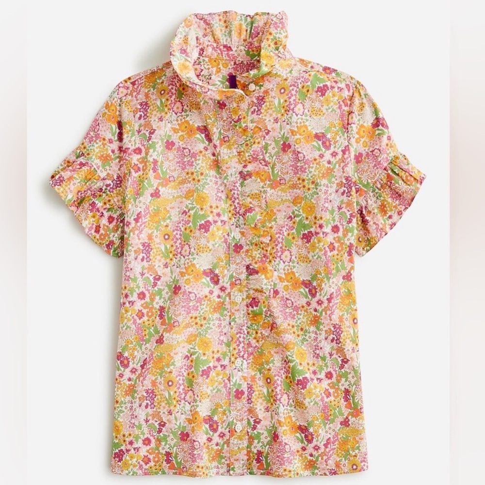 J Crew Liberty Floral Blouse SZ 6